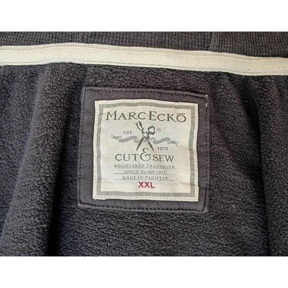 Vintage Ecko Unltd Hoodie Mens XXL Gray 'Cut & Sew' Full Zip Sweater Streetwear - Picture 4 of 9